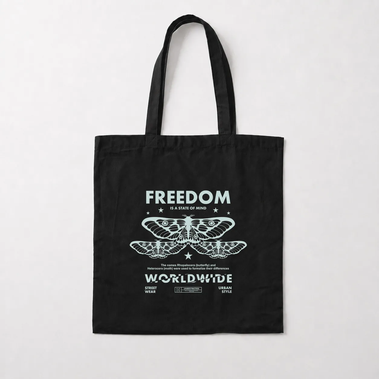 توت بگ پروانه طرح Freedom Is A State Of Mind کد 28890