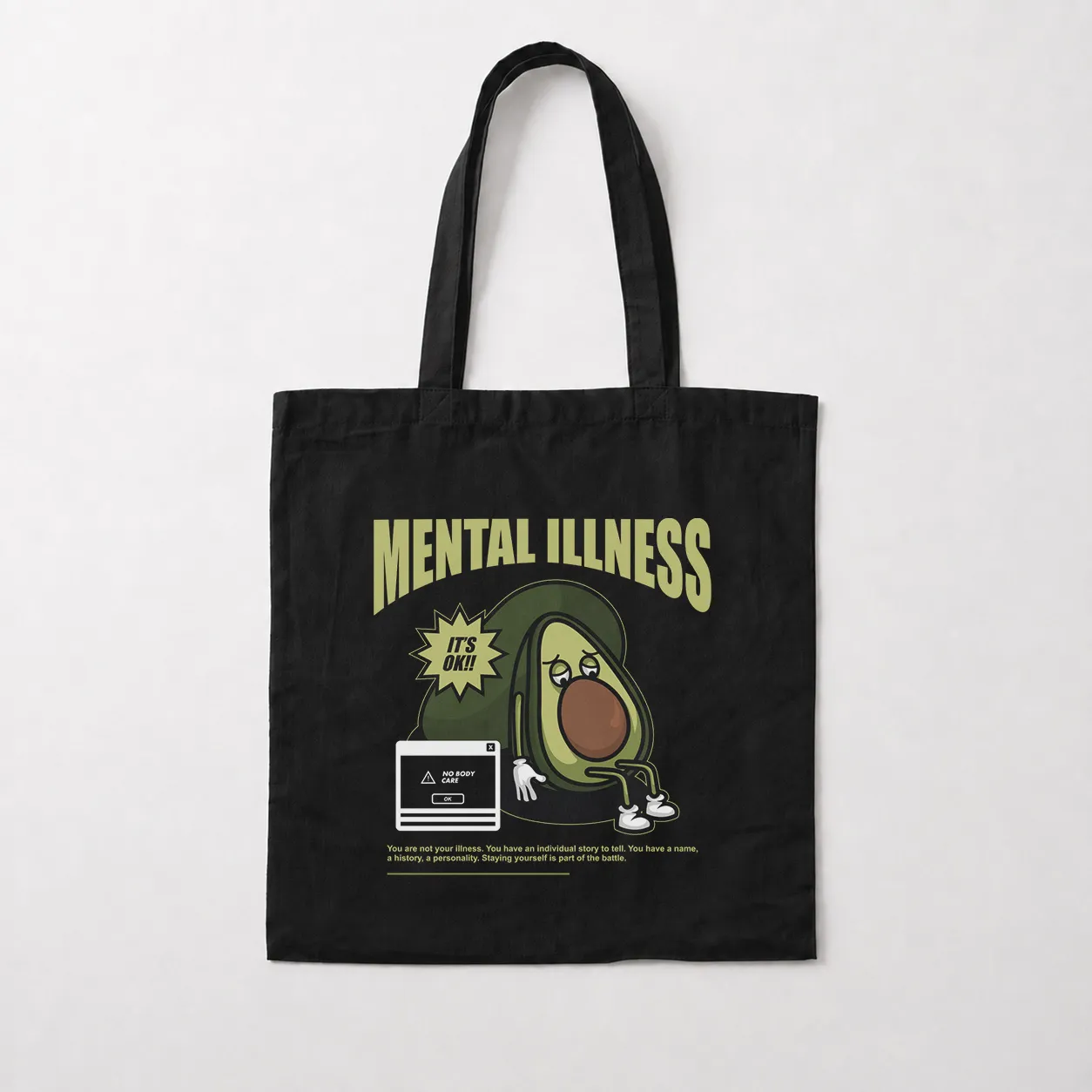توت بگ آووکادو کارتونی طرح Mental Illness It’s Ok کد 28916