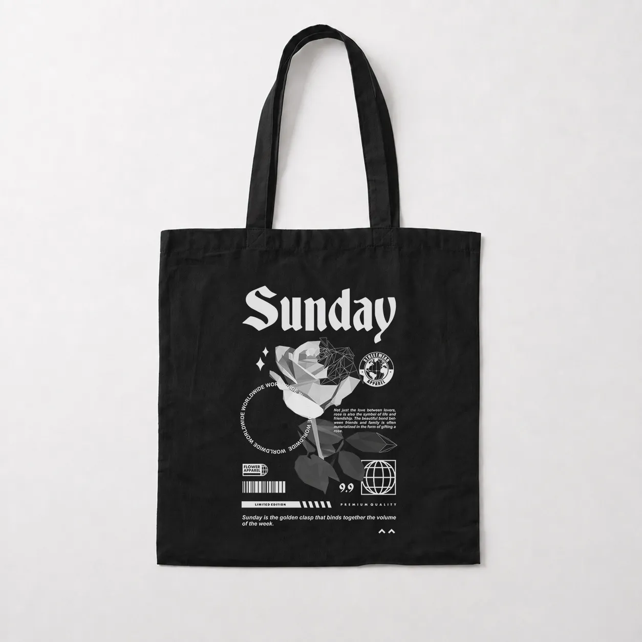 توت بگ گل رز طرح Sunday کد 28922