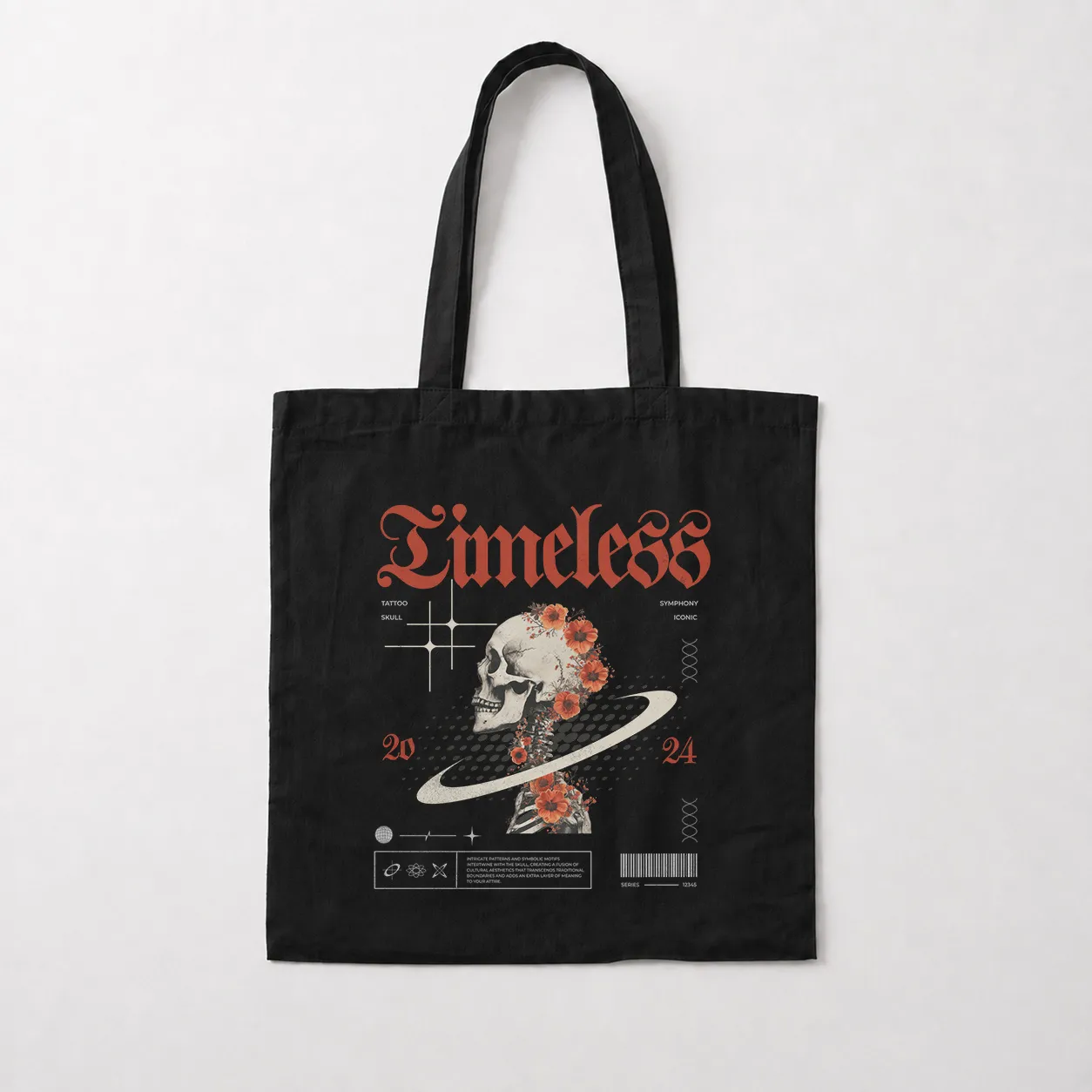 توت بگ جمجمه و گل طرح Timeless کد 29586