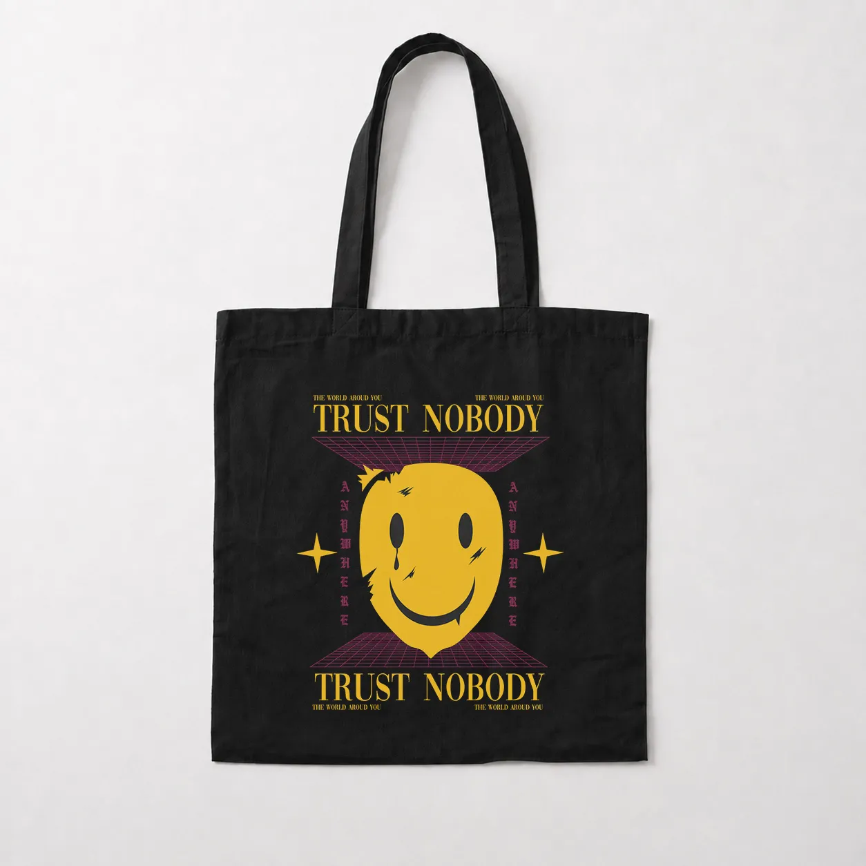 توت بگ نوشته Trust Nobody طرح اسمایلی کد 29788