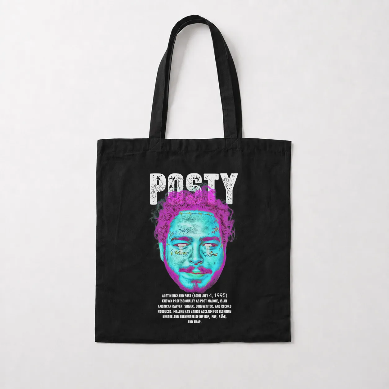 توت بگ پست مالون طرح پرتره (Post Malone) کد 29809