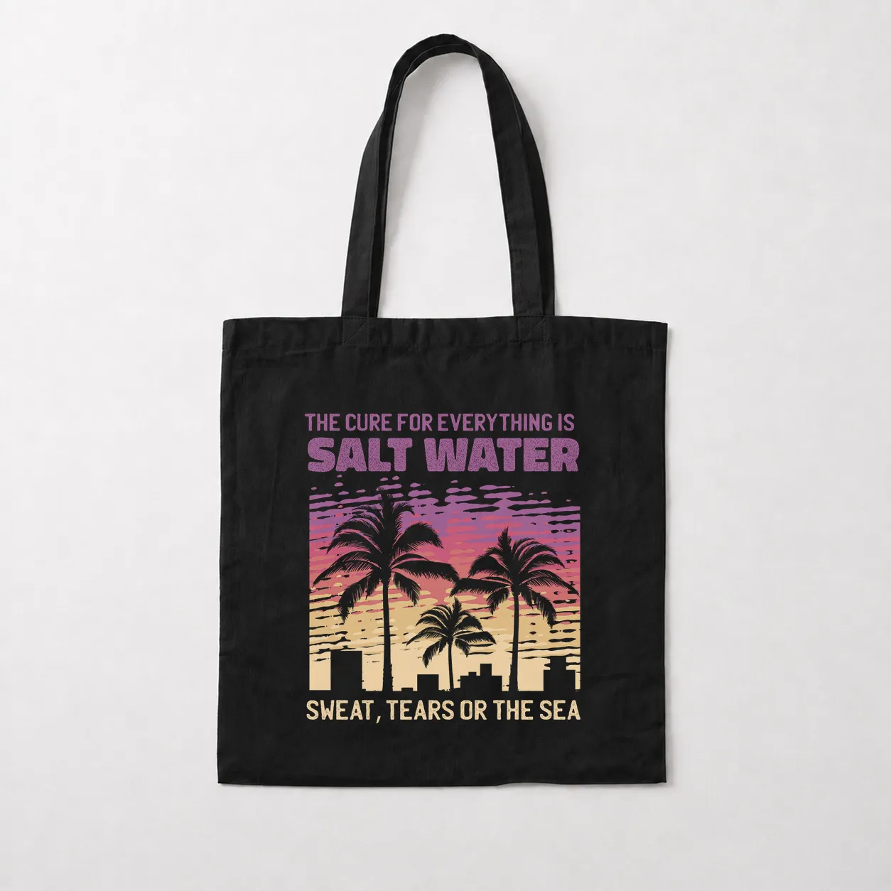 توت بگ تایپوگرافی Salt Water با غروب نخلستان کد 30770