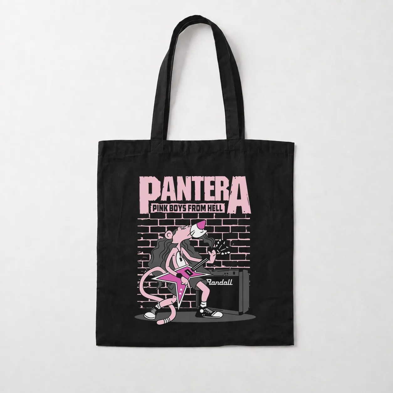 توت بگ پلنگ صورتی طرح گیتاریست راک (Pink Panther) کد 30789