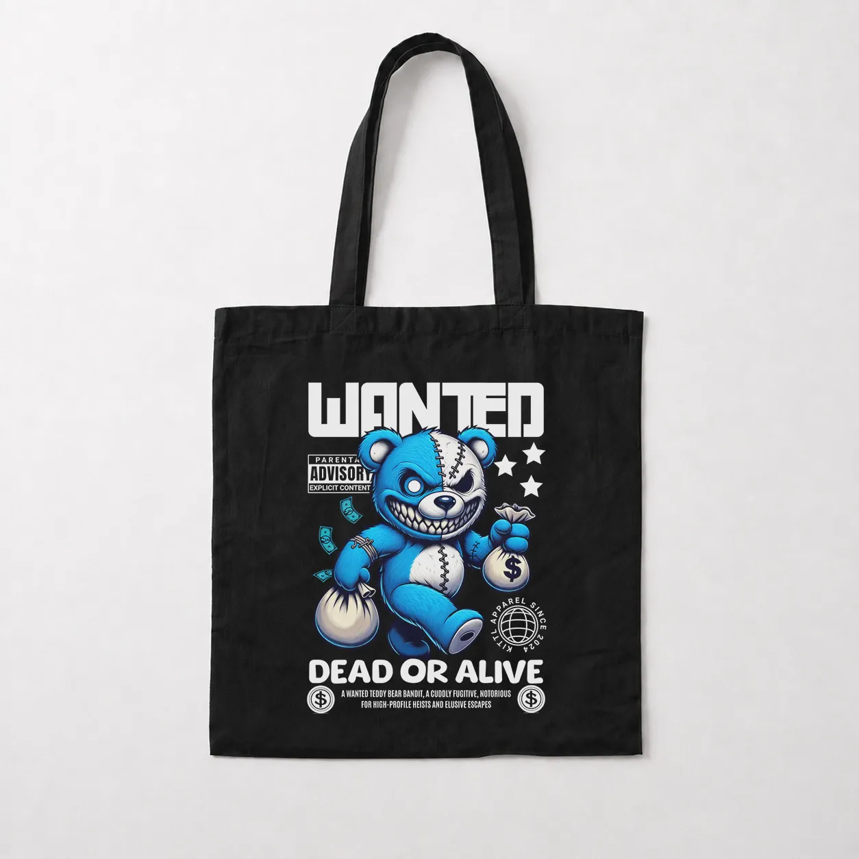 توت بگ خرس آبی طرح Wanted Dead Or Alive کد 31514
