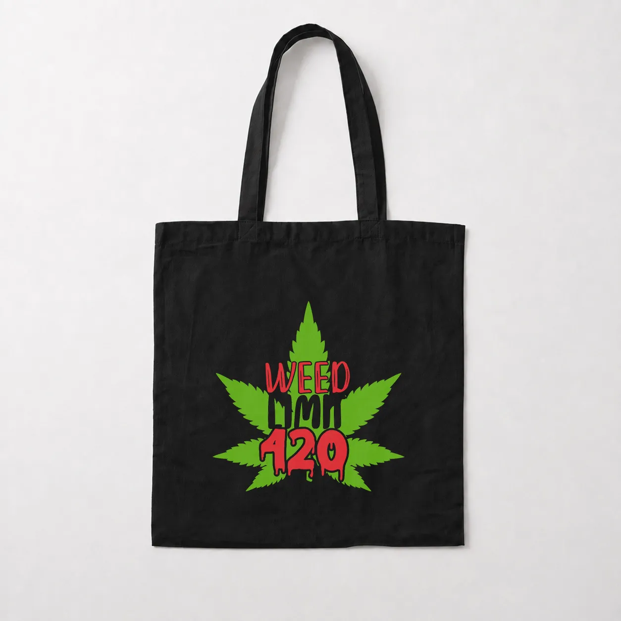 توت بگ نوشته Weed Limit 420 طرح برگ سبز کد 31552