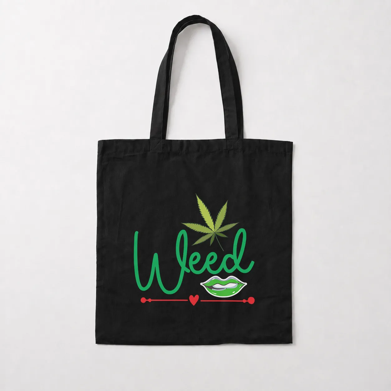 توت بگ نوشته Weed طرح لب سبز کد 31561