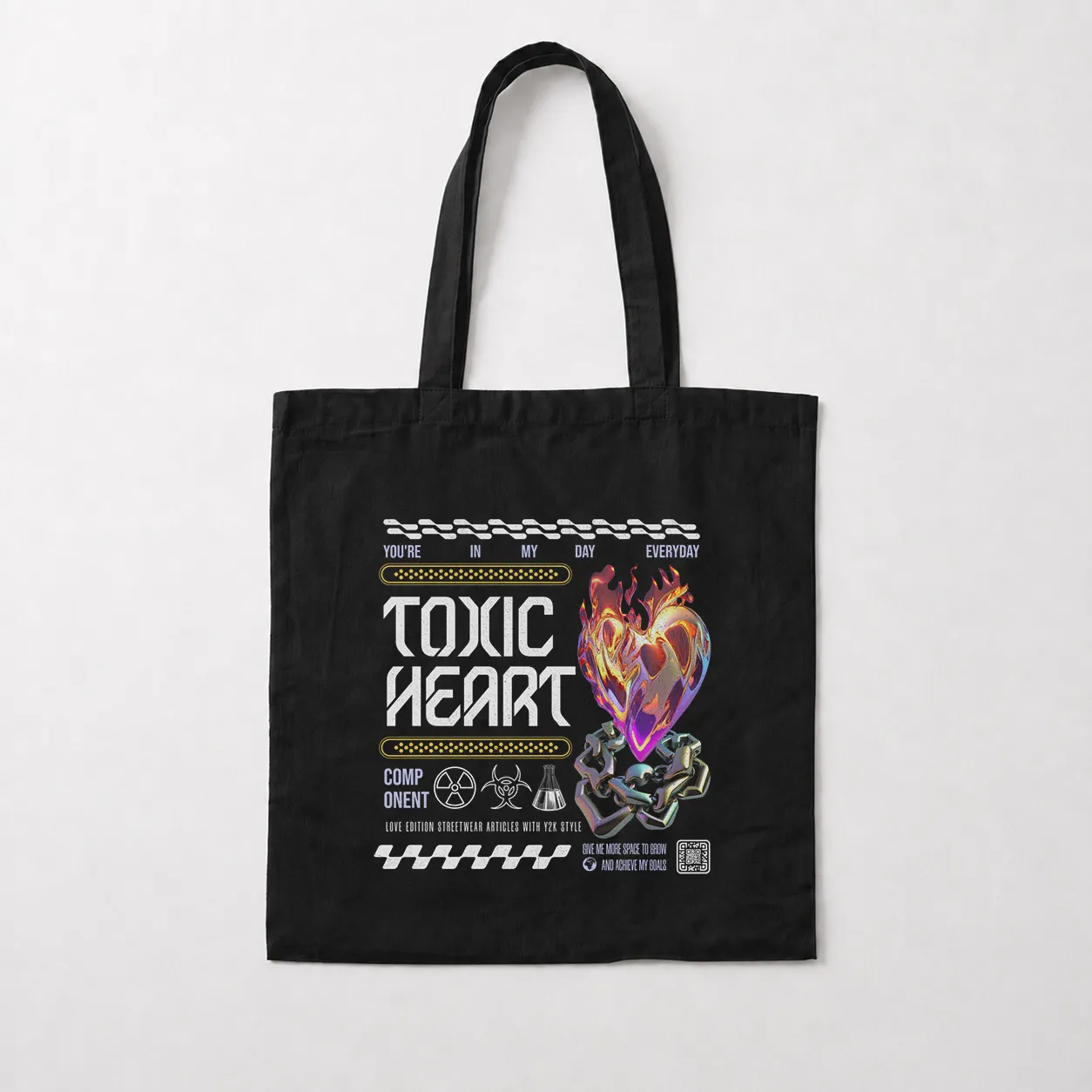توت بگ قلب زنجیری طرح Toxic Heart کد 31903
