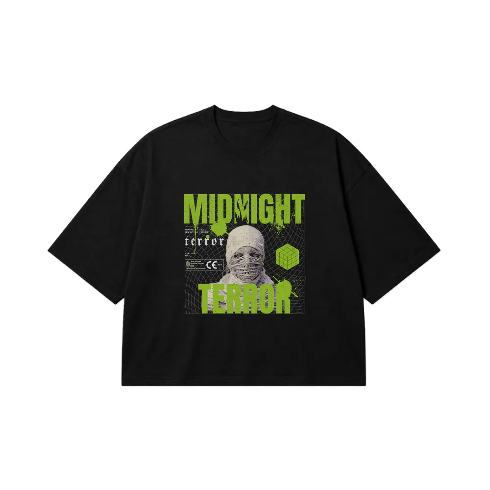 تیشرت باکسی مومیایی طرح Midnight Terror کد 23962
