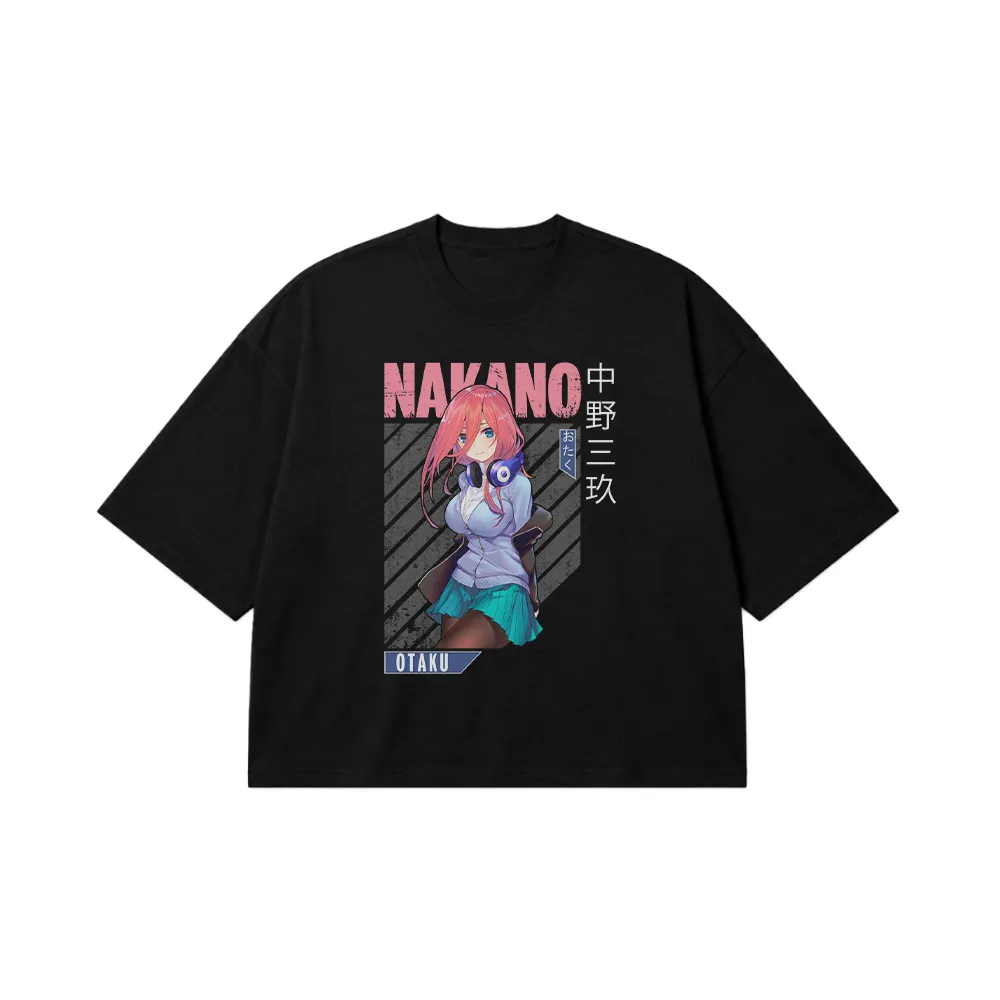 تیشرت باکسی انیمه طرح ناکانو Otaku کد 23980