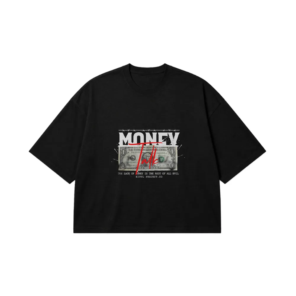 تیشرت باکسی پول طرح Money Talk کد 24217