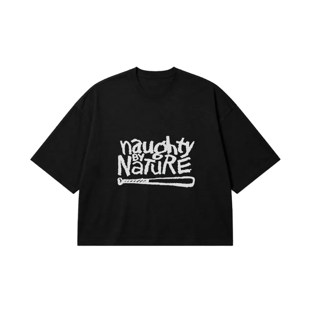 تیشرت باکسی گروه ناتی بای نیچر طرح لوگو (Naughty by Nature) کد 24624