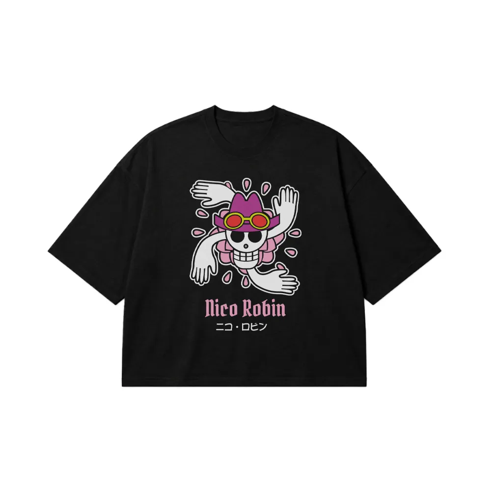 تیشرت باکسی انیمه وان پیس طرح نیکو روبین (Nico Robin) کد 24949
