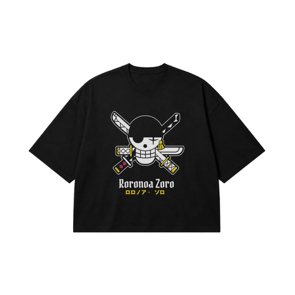 تیشرت باکسی انیمه وان پیس طرح زورو (Roronoa Zoro) کد 24954