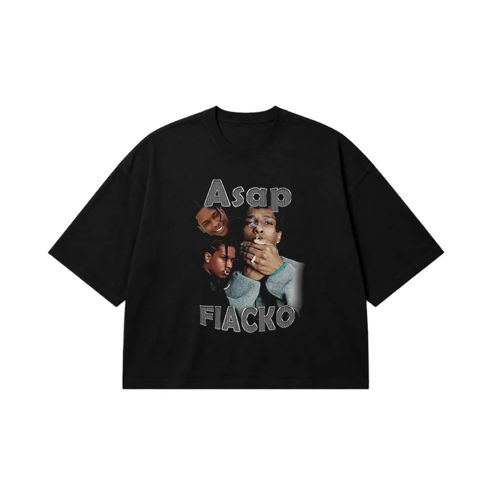 تیشرت باکسی ای‌سپ راکی طرح Pretty Flacko نقره‌ای (A$AP Rocky) کد 25108