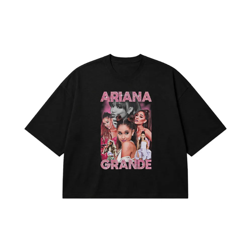 تیشرت باکسی آریانا گرانده طرح پرتره (Ariana Grande) کد 25118