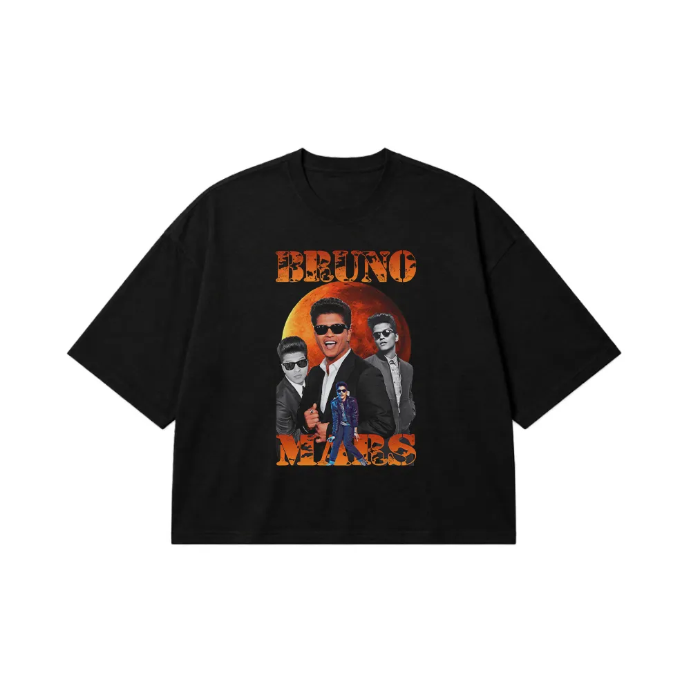 تیشرت باکسی برونو مارس طرح پرتره (Bruno Mars) کد 25122