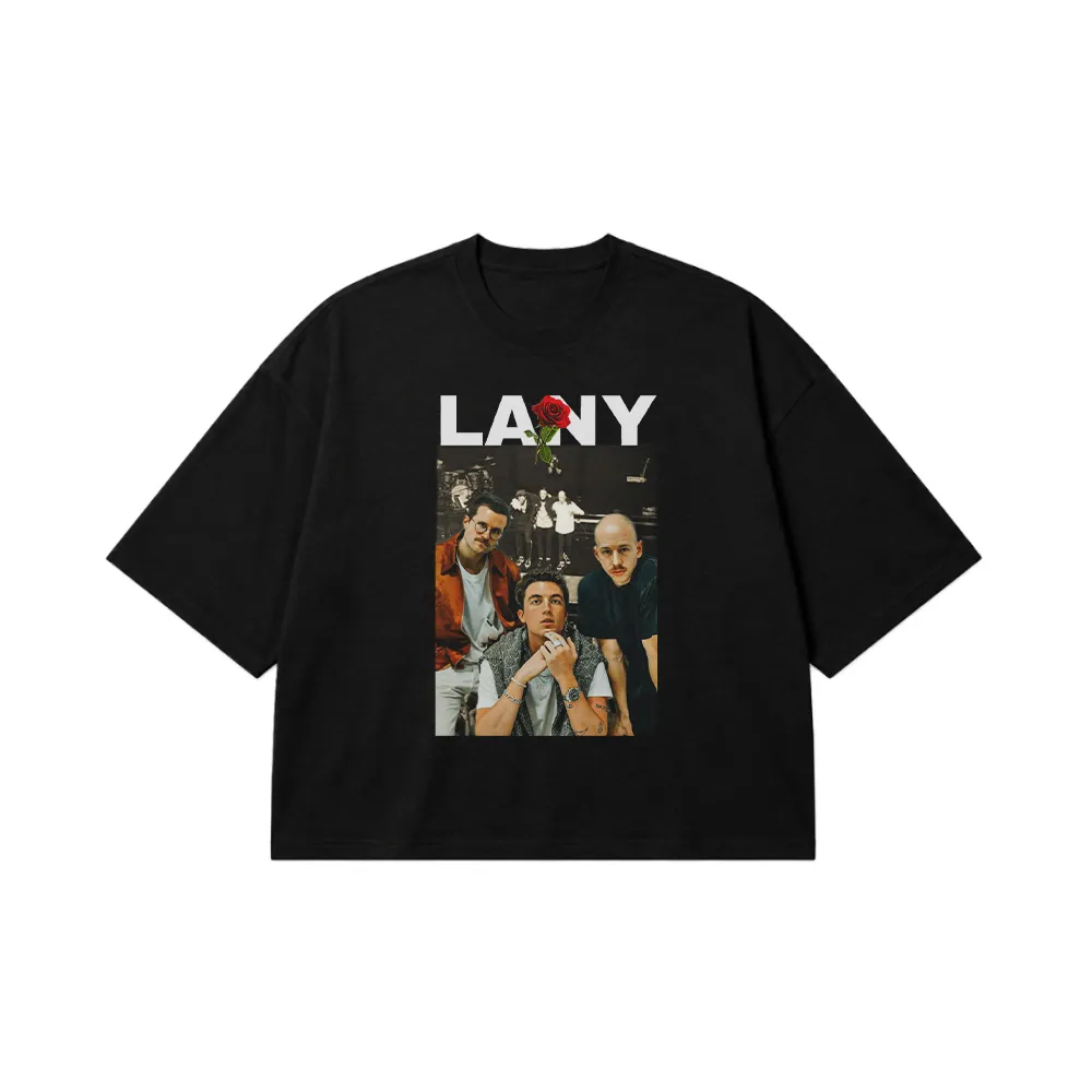 تیشرت باکسی لینی طرح گروهی (LANY) کد 25134