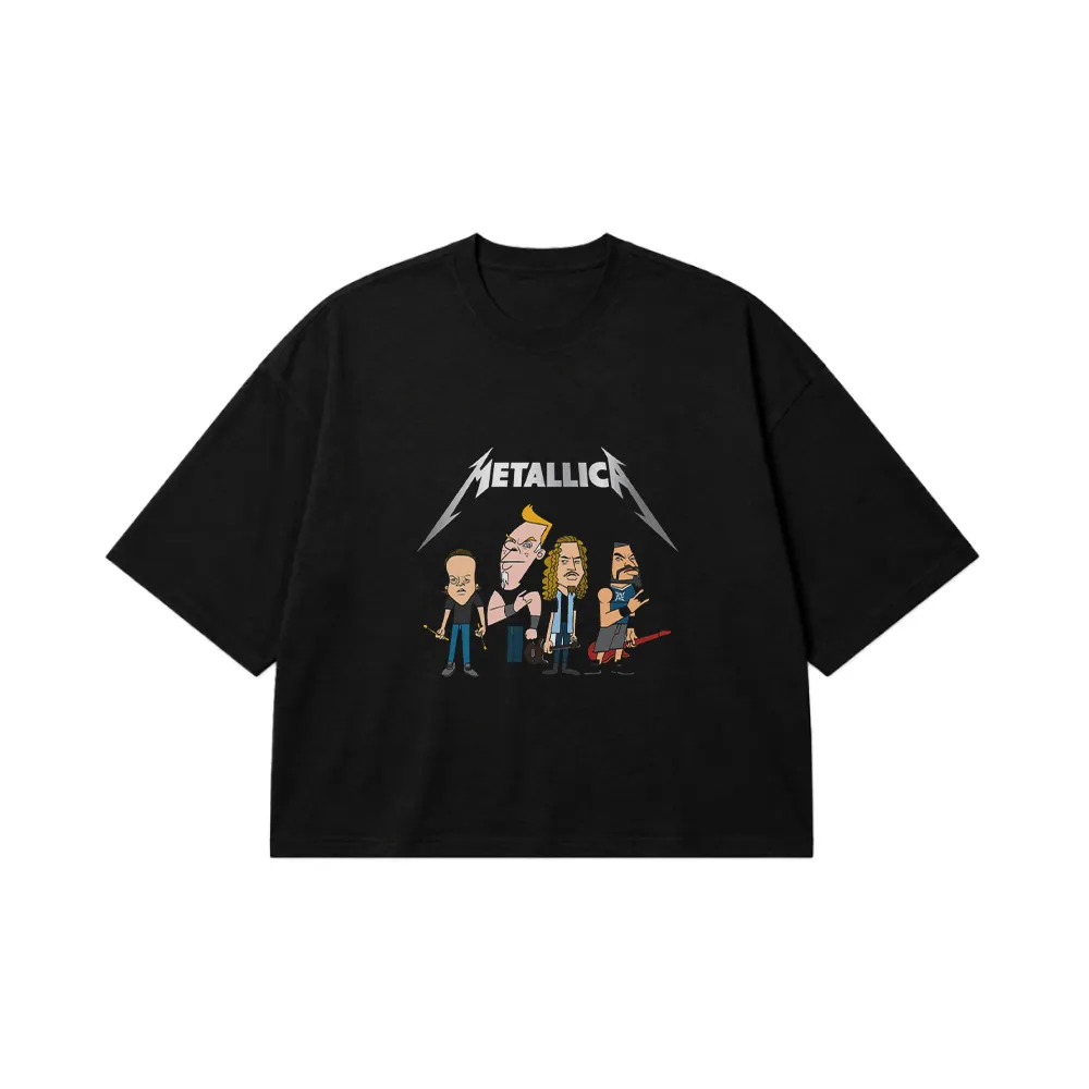 تیشرت باکسی متالیکا طرح کارتونی (Metallica) کد 25138