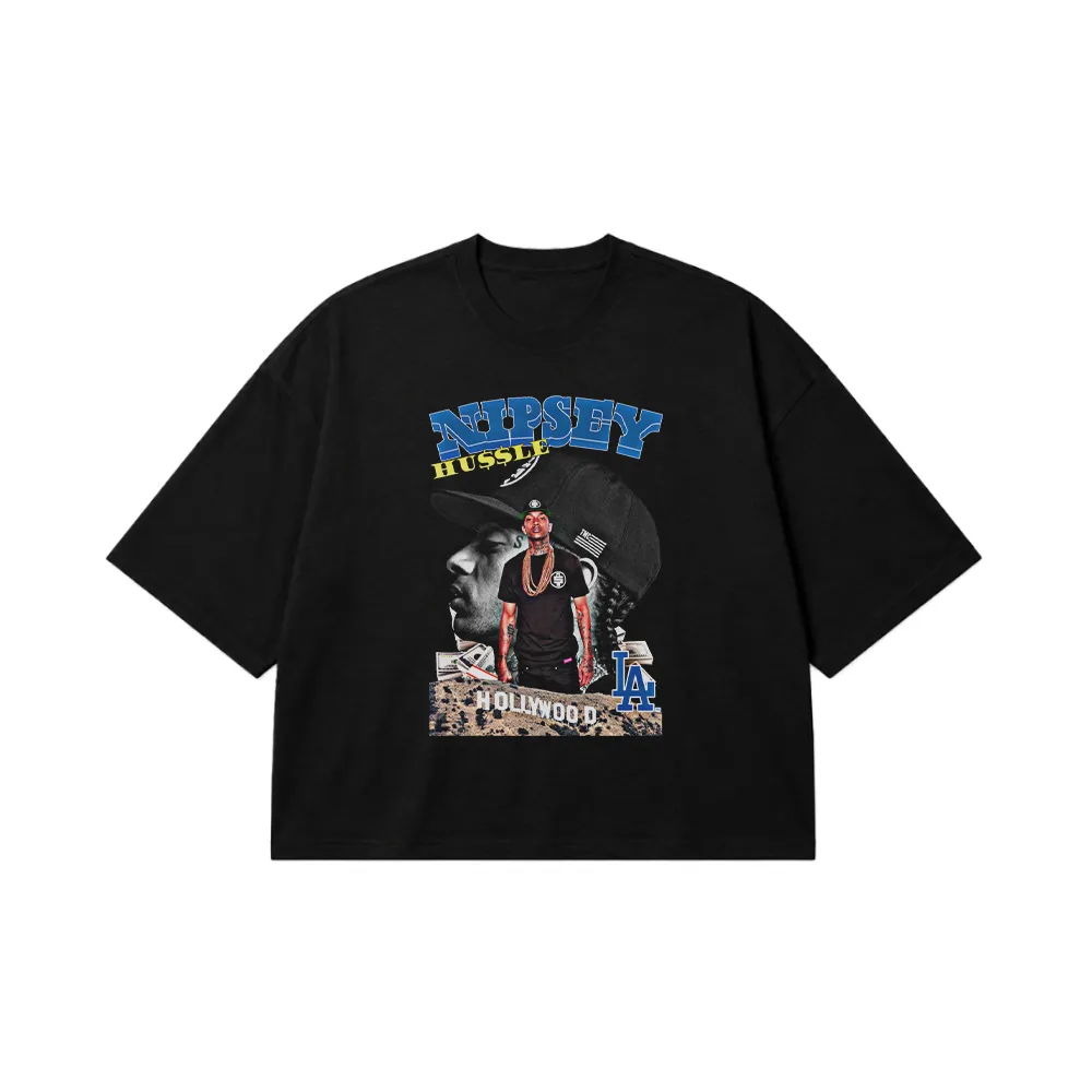 تیشرت باکسی نیپسی هاسل طرح Hollywood (Nipsey Hussle) کد 25175