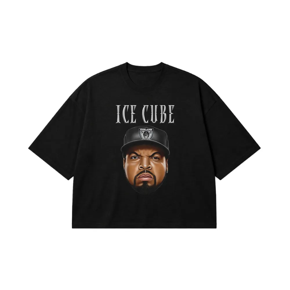 تیشرت باکسی آیس کیوب طرح کلاه Raiders (Ice Cube) کد 25180