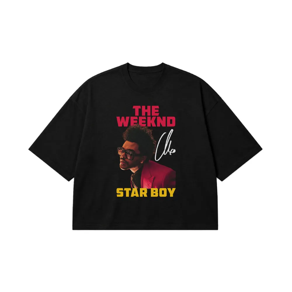 تیشرت باکسی د ویکند طرح امضا (The Weeknd) کد 25188