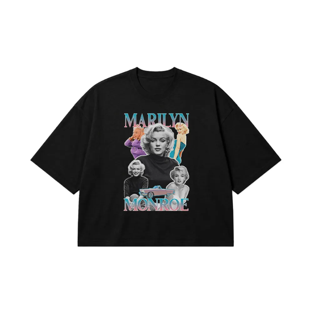 تیشرت باکسی مریلین مونرو طرح وینتیج (Marilyn Monroe) کد 25211