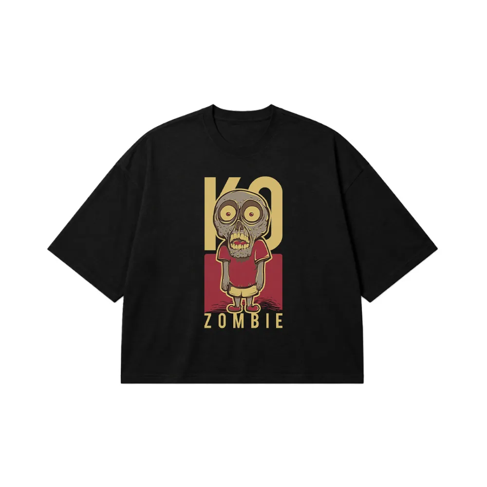 تیشرت باکسی زامبی طرح کارتونی KO Zombie کد 25991