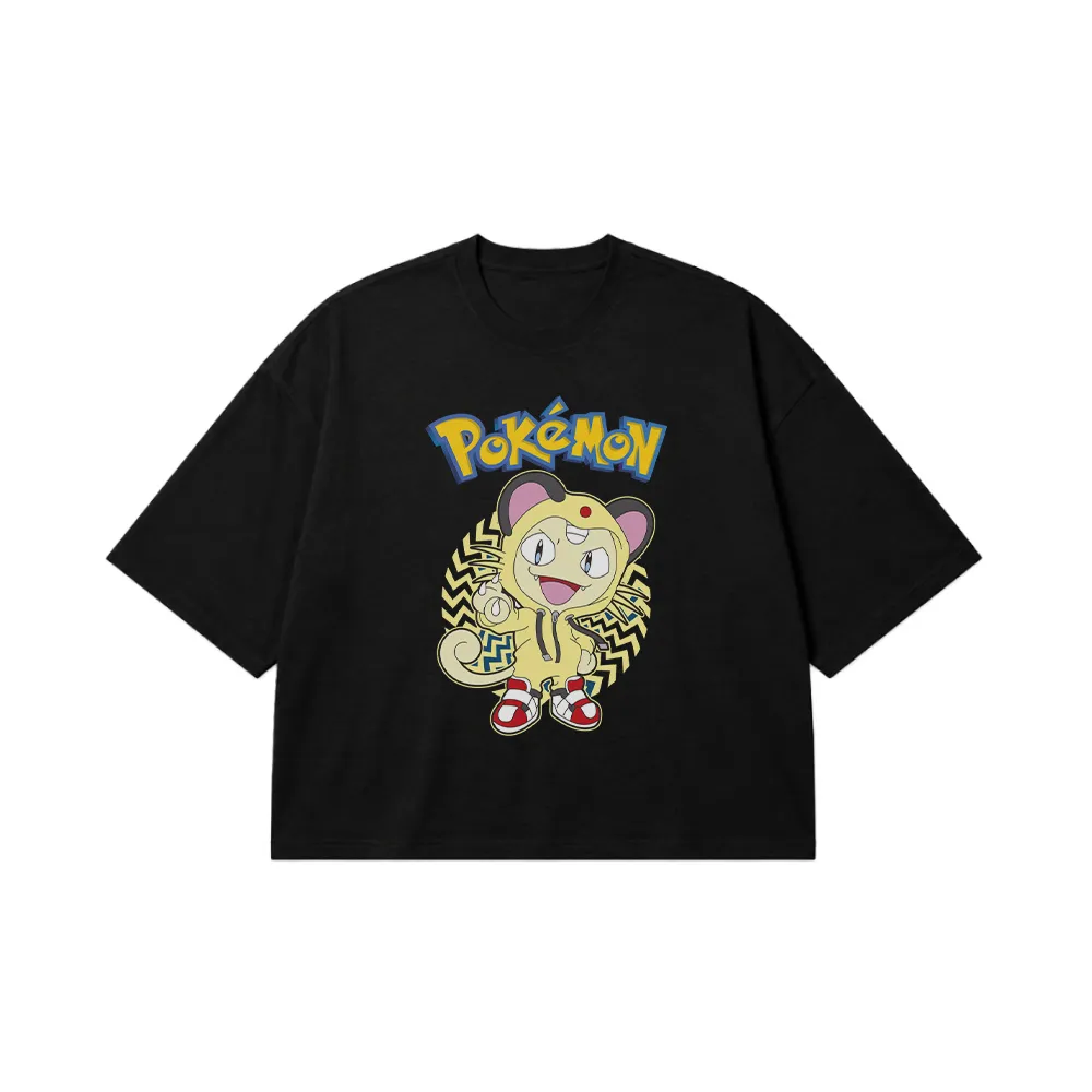 تیشرت باکسی پوکمون طرح میو (Meowth) کد 26071