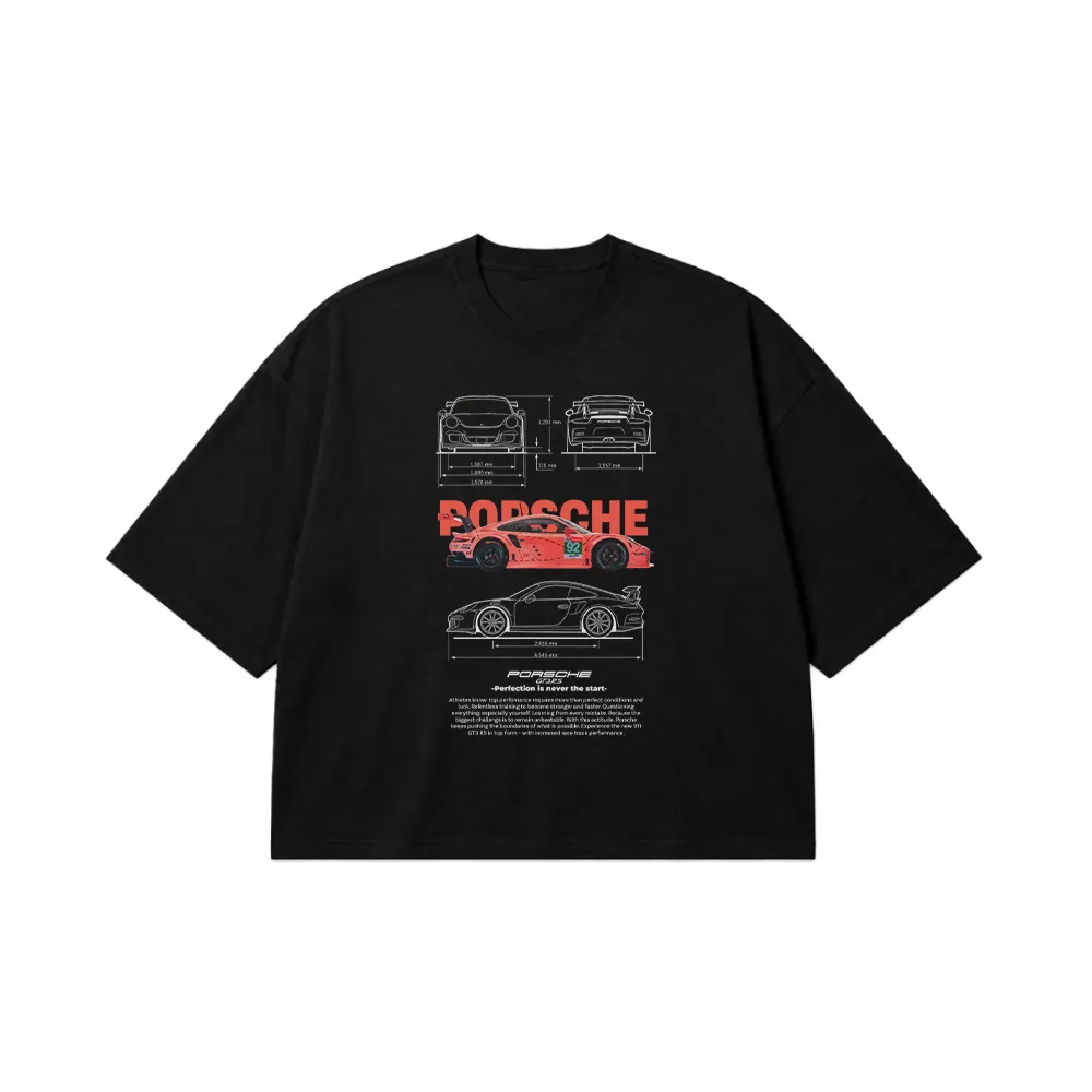 تیشرت باکسی پورشه طرح مسابقه‌ای 911 کد 26096