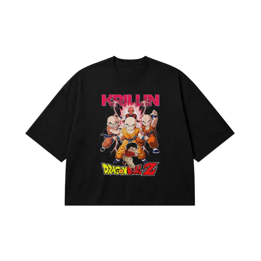تیشرت باکسی انیمه دراگون بال طرح کریلین (Krillin) کد 26128