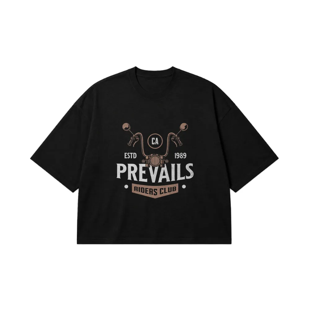 تیشرت باکسی موتورسواری طرح Prevails Riders Club کد 26159