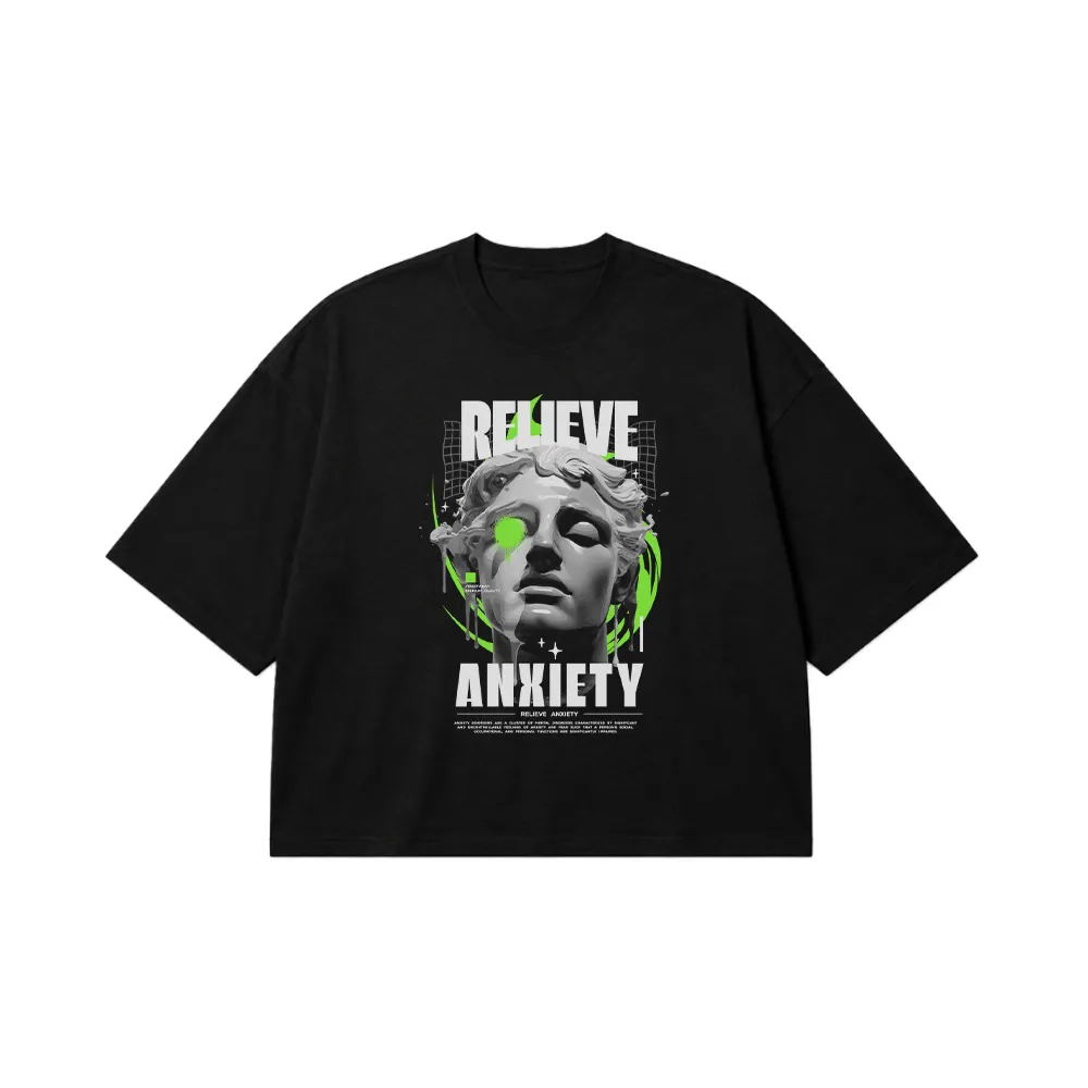 تیشرت باکسی اضطراب طرح Relieve Anxiety کد 26477