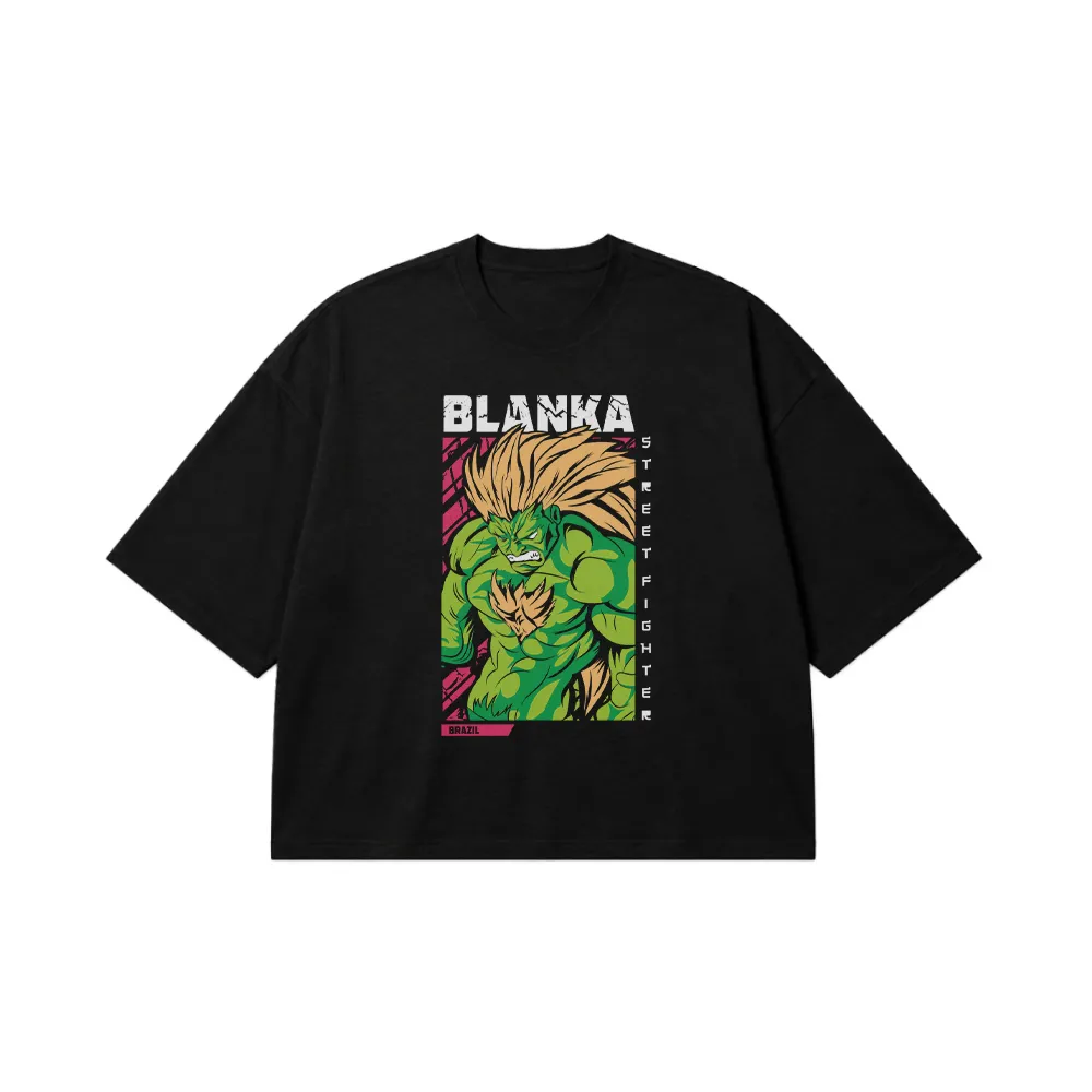 تیشرت باکسی استریت فایتر طرح بلانکا (Blanka) کد 26614
