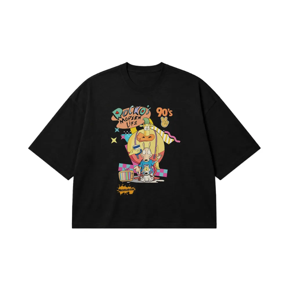 تیشرت باکسی کارتون Rocko's Modern Life طرح دهه ۹۰ کد 26831