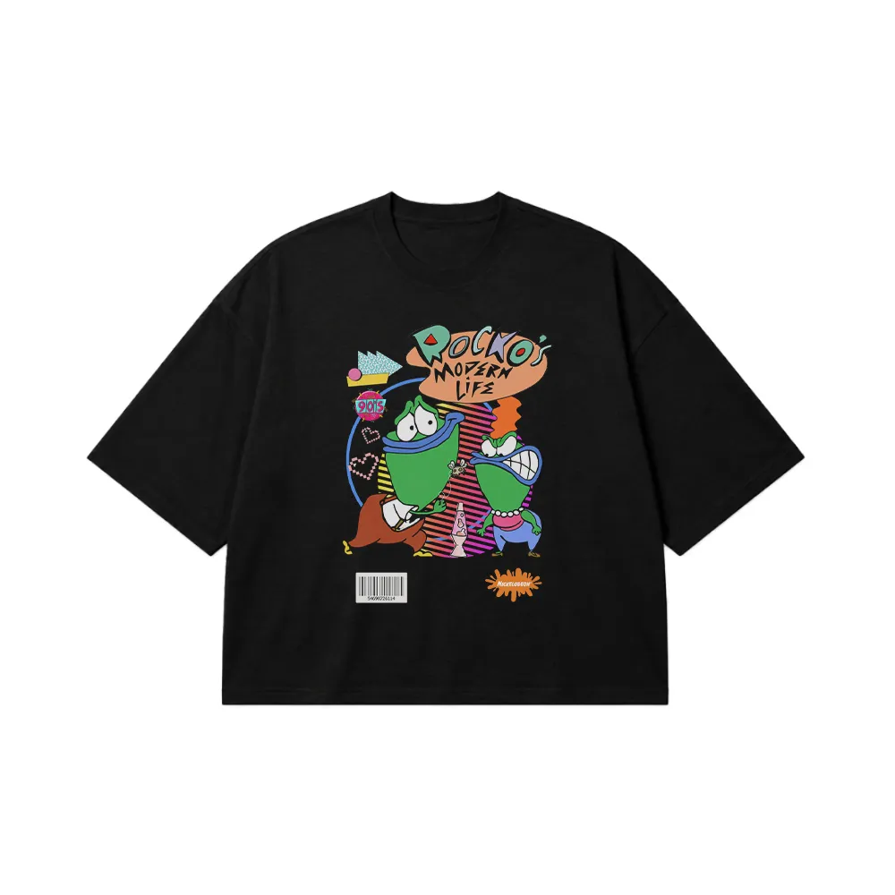 تیشرت باکسی کارتون Rocko's Modern Life طرح کاور کمیک کد 26832