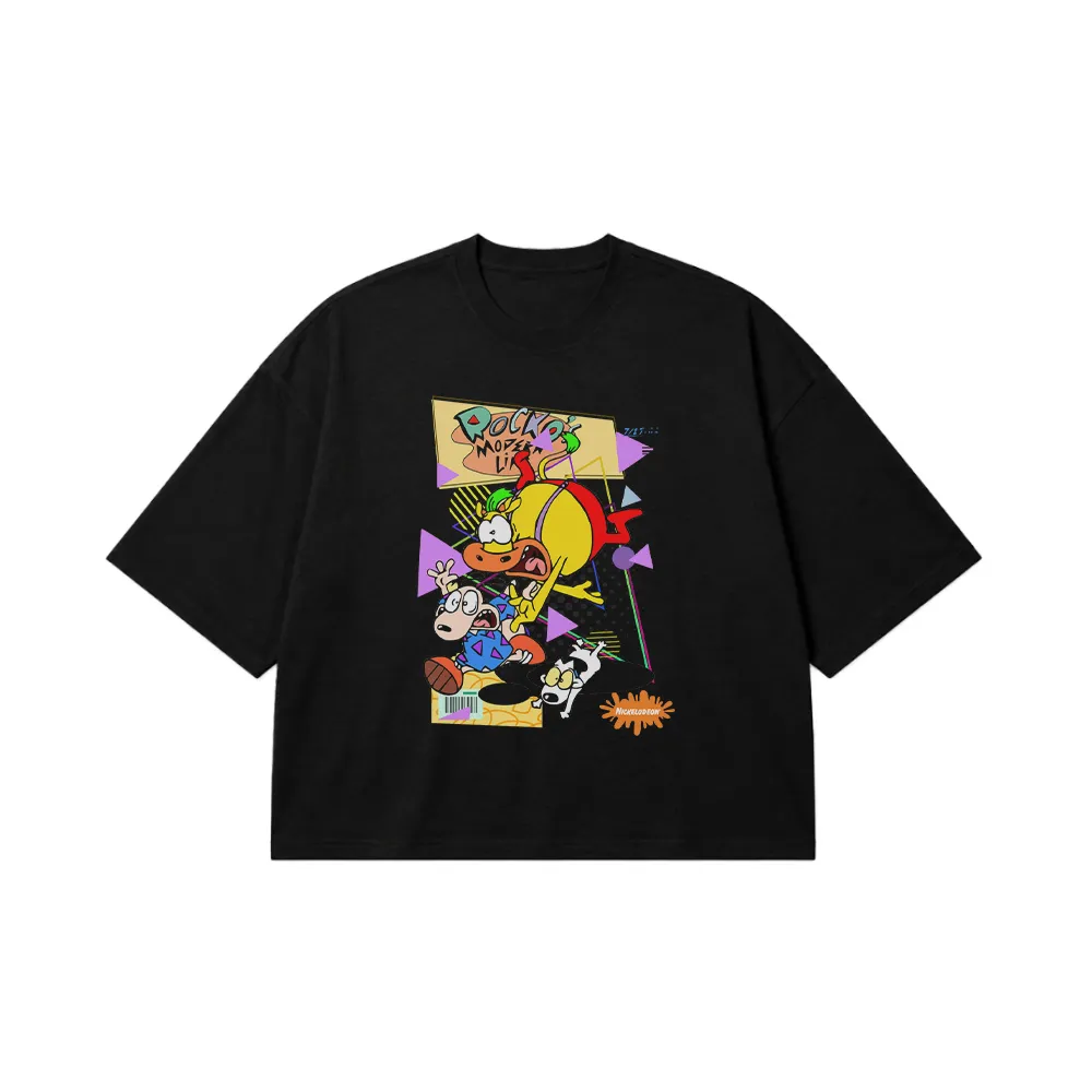 تیشرت باکسی کارتون Rocko's Modern Life طرح رترو کد 26833