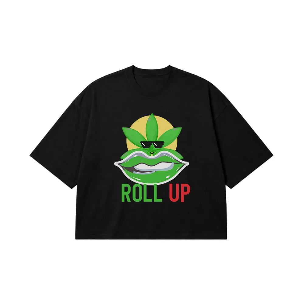 تیشرت باکسی طرح شخصیت برگی Roll Up کد 26845