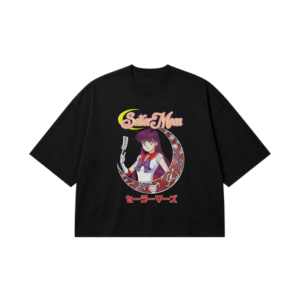 تیشرت باکسی انیمه سیلور مون طرح سیلور مارس (Sailor Mars) کد 26978