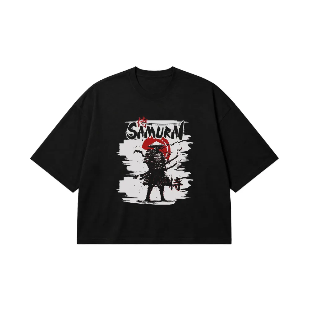 تیشرت باکسی سامورایی طرح جوهر ژاپنی (Samurai) کد 27015