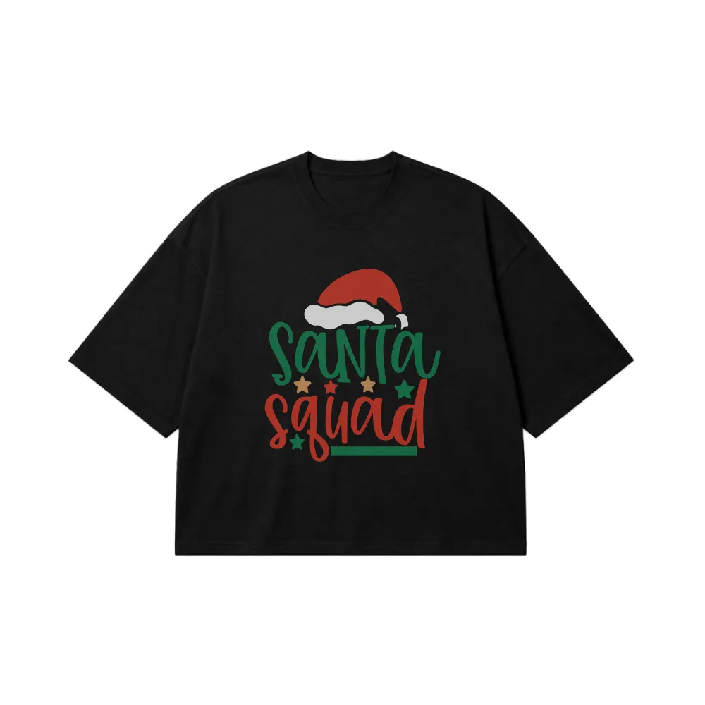 تیشرت باکسی کریسمس طرح Santa Squad کد 27090