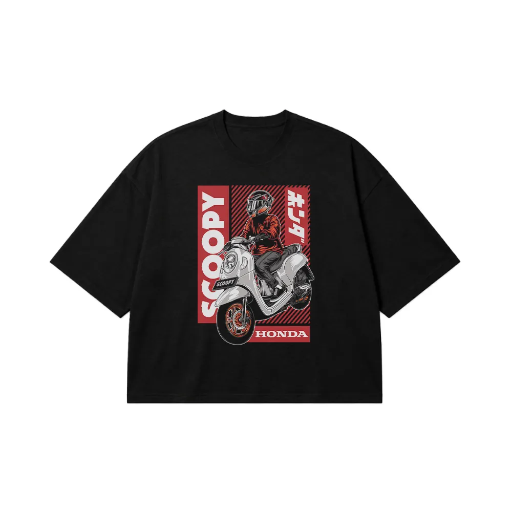تیشرت باکسی موتورسیکلت طرح Scoopy هوندا کد 27174