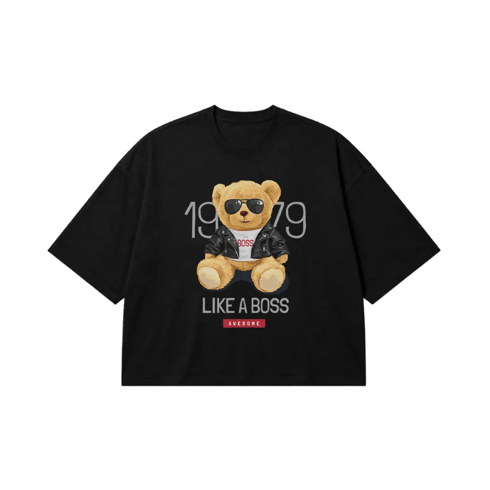 تیشرت باکسی خرس عروسکی طرح Like a Boss کد 27311