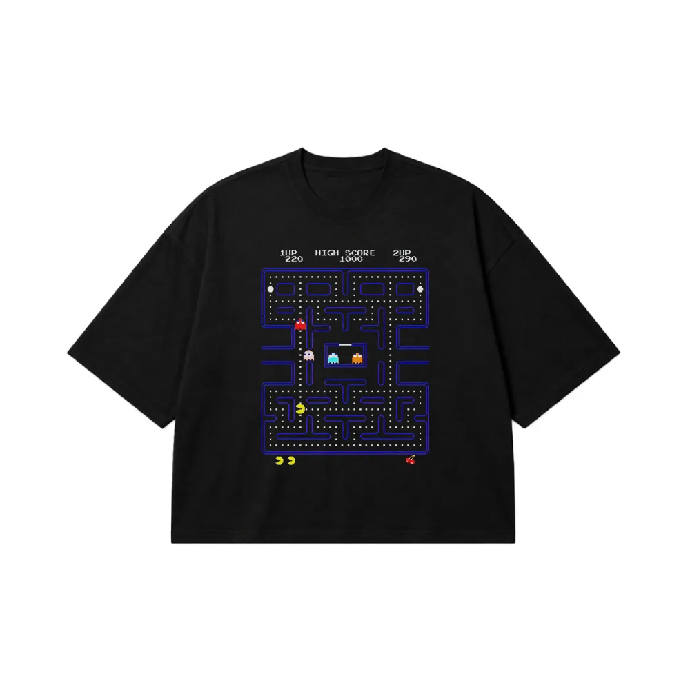تیشرت باکسی پک‌من طرح آرکید (Pac-Man) کد 27561