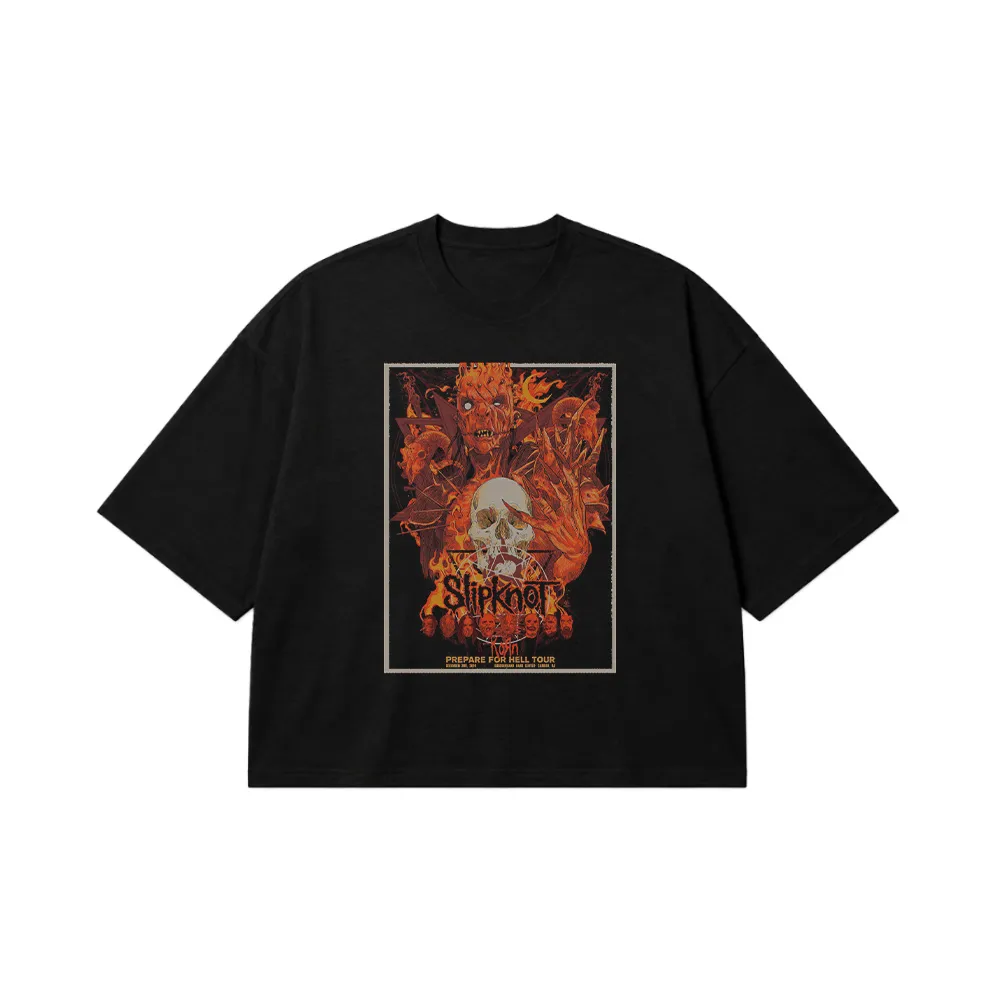 تیشرت باکسی اسلیپ‌نات طرح پوستر (Slipknot) کد 27605