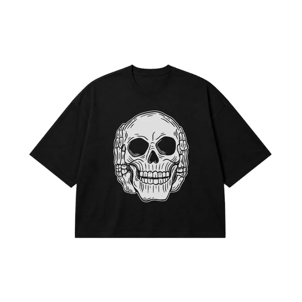 تیشرت باکسی جمجمه طرح See No Evil با بندانا کد 27619