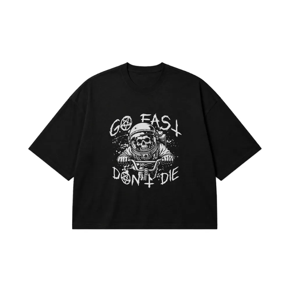 تیشرت باکسی فضانورد طرح Go Fast Don't Die کد 27729