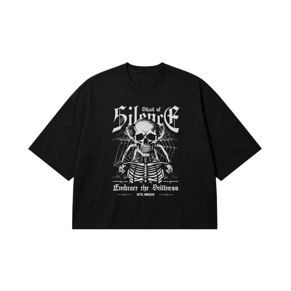 تیشرت باکسی اسکلت طرح Skull of Silence کد 27757