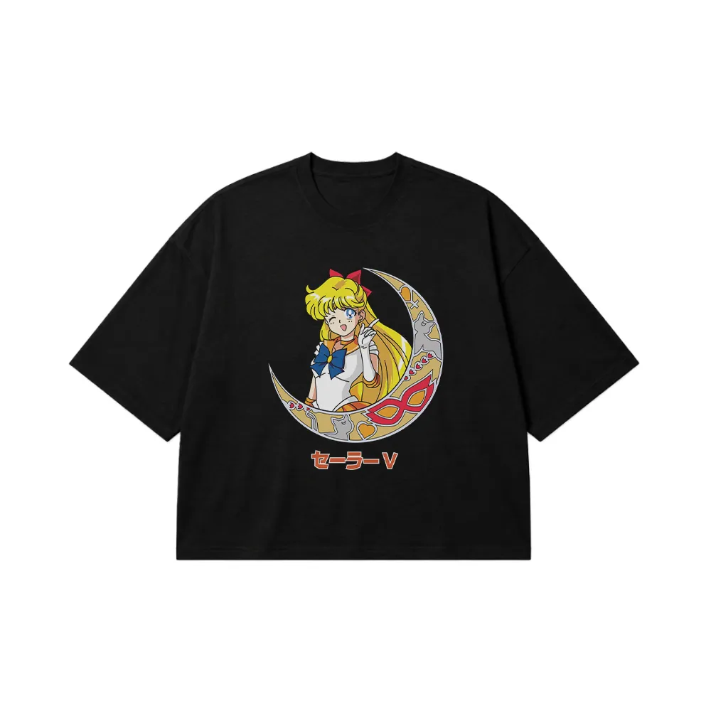 تیشرت باکسی انیمه سیلور مون طرح سیلور وی (Sailor V) کد 27897