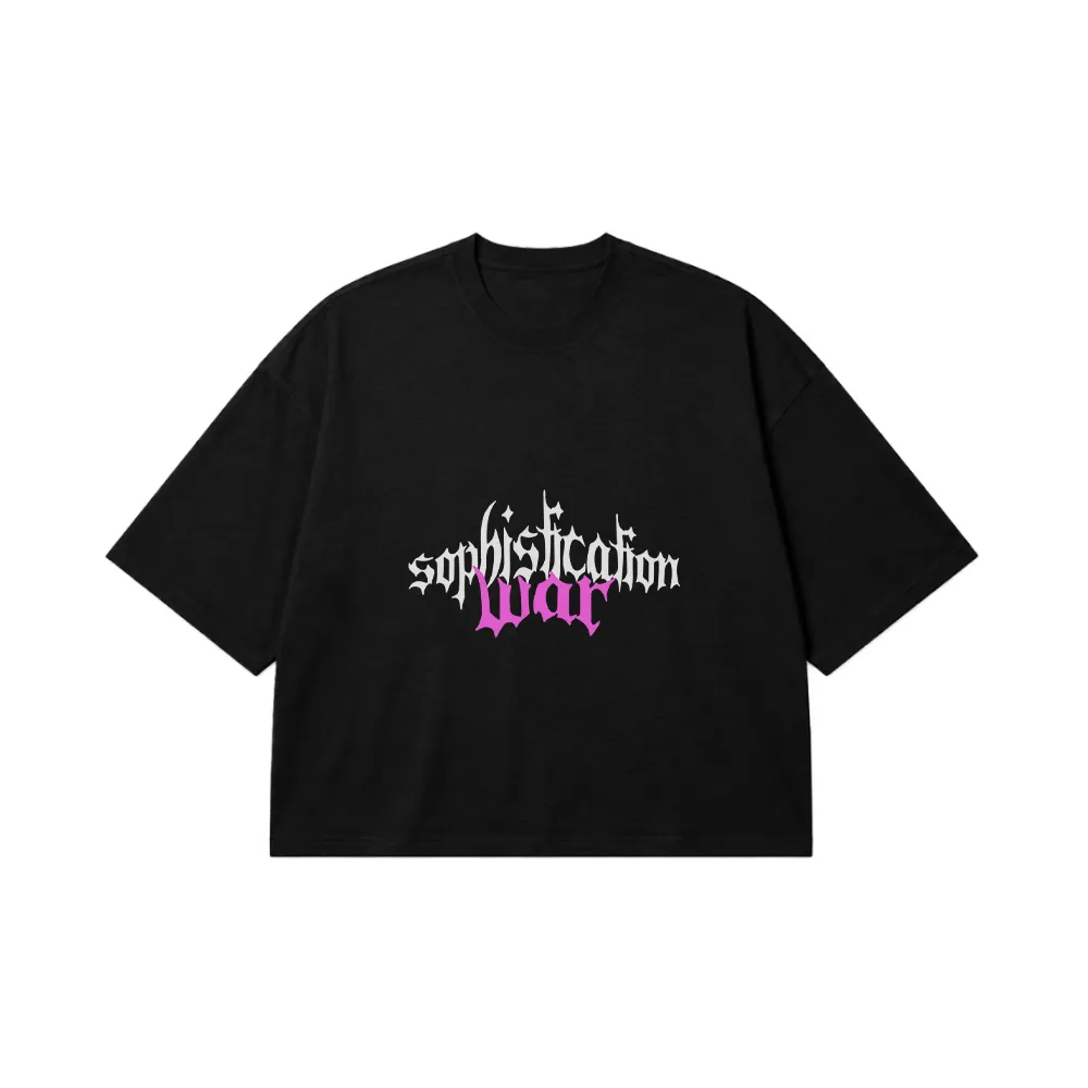 تیشرت باکسی تایپوگرافی Sophistication War کد 28007